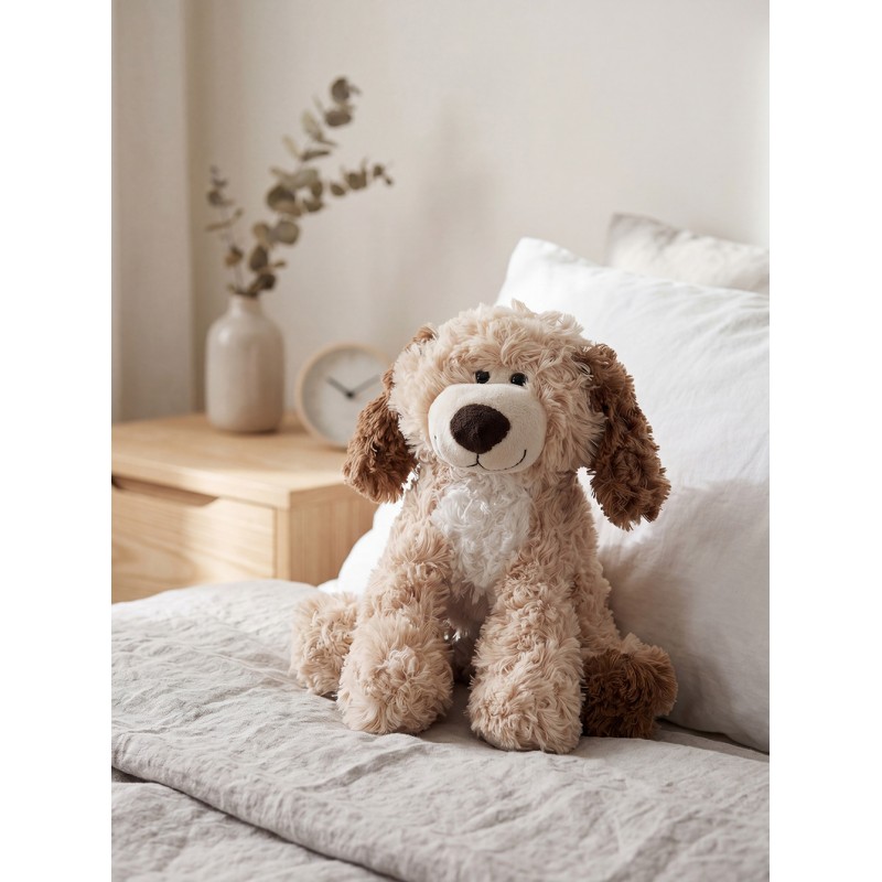 Clayre & Eef Peluche Chien 26 cm Marron Peluche