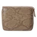 Clayre & Eef Wallet 11x9 cm Brown Plastic Snake Leather