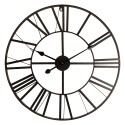 Clayre & Eef Wall Clock Ø 60 cm Black Metal