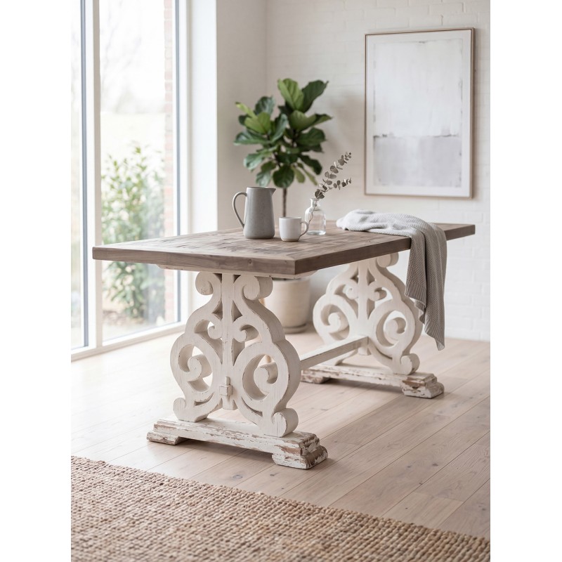 Clayre & Eef Dining Table 180x90x82 cm Brown Wood