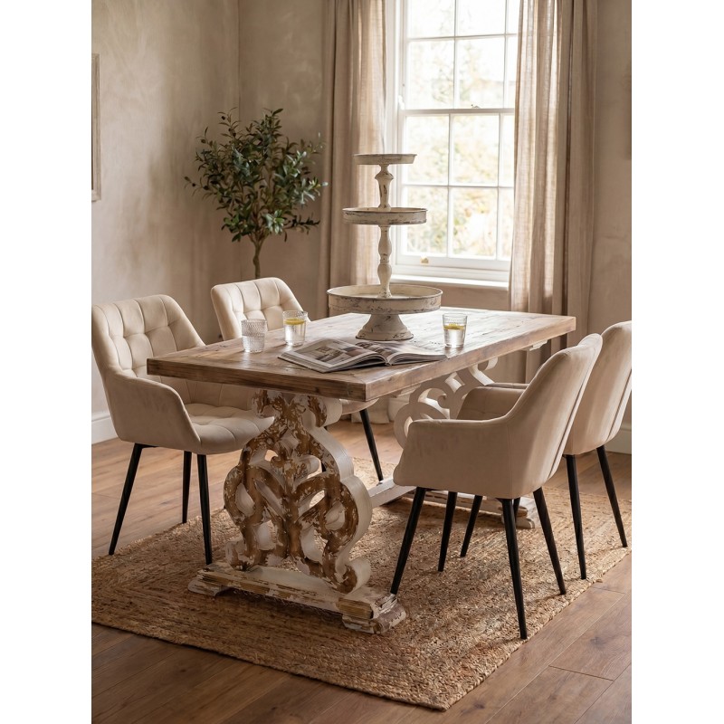 Clayre & Eef Dining Table 180x90x82 cm Brown Wood