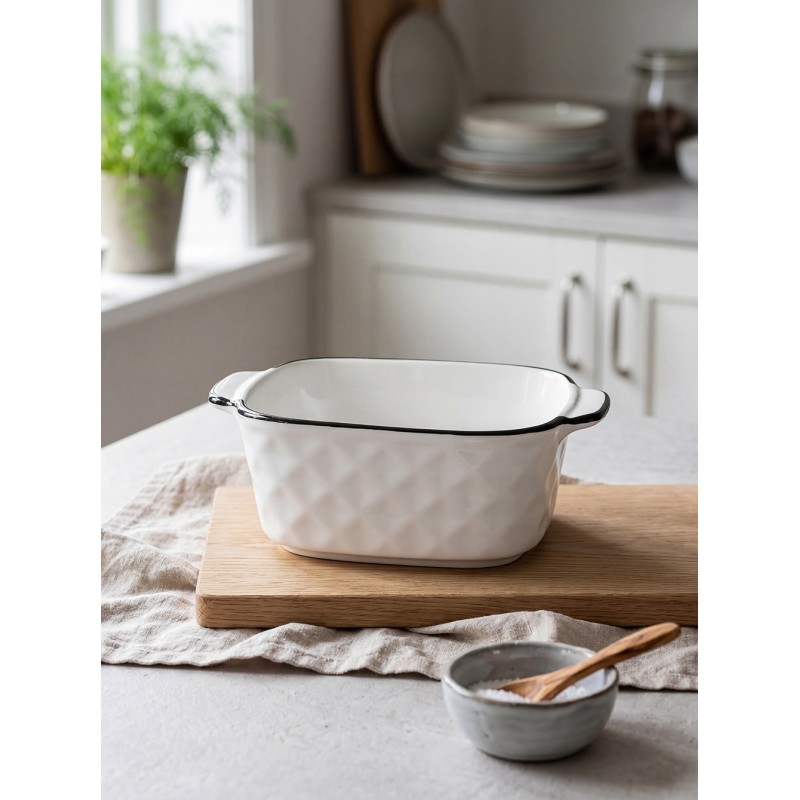Clayre & Eef Schale 400 ml Weiß Keramik
