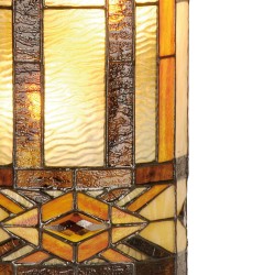 Lumilamp Wall Light Tiffany 20x11x36 cm Beige Brown Metal