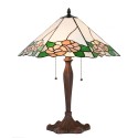 Lumilamp Table Lamp Tiffany 44x61x64 cm White Green Glass Flowers