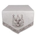 Clayre & Eef Tafelloper 50x160 cm Beige Katoen Hert