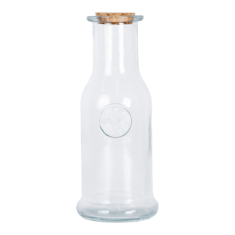 Clayre & Eef Decoratie Fles Ø 9x20 cm Transparant Glas afbeelding