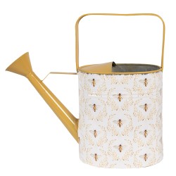 Clayre & Eef Annaffiatoio decorativo 33x12x32 cm Bianco Metallo Api