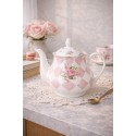 Clayre & Eef Teiera 1000 ml Rosa Bianco Porcellana Rose