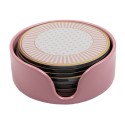 Clayre & Eef Untersetzer für Gläser Ø 10x4 cm Beige Kunststoff