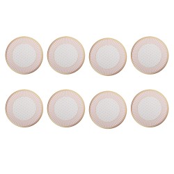 Clayre & Eef Onderzetters voor Glazen Ø 10x4 cm Beige Kunststof