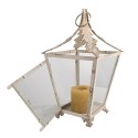 Clayre & Eef Lanterne 26x26x47 cm Beige Métal