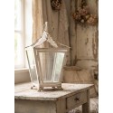Clayre & Eef Lanterne 26x26x47 cm Beige Métal