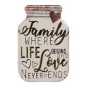 Clayre & Eef Magnet 5x1x8 cm White Metal