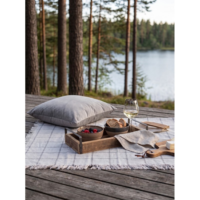 Clayre & Eef Decoratie Dienblad Set van 3 Bruin Hout