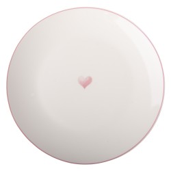 Clayre & Eef Assiette de petit d‚jeuner Ø 20 cm Blanc Porcelaine