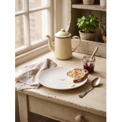Clayre & Eef Assiette de petit d‚jeuner Ø 20 cm Blanc Porcelaine
