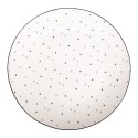 Clayre & Eef Piatto per la colazione Ø 20 cm Bianco Porcellana Cuoricini