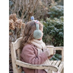 Clayre & Eef Paraorecchie per bambini one size Verde Peluche Funghi