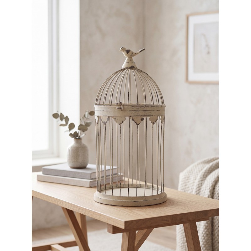 Clayre & Eef Decorazione gabbia set di 2 Ø 32x60 / Ø 23x40 cm Marrone Metallo