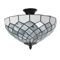 Lumilamp Lampe de plafond Tiffany Ø 41x24 cm Gris Verre
