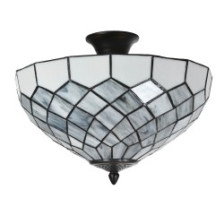 Lumilamp Lampada da soffitto Tiffany Ø 41x24 cm Grigio Vetro