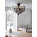 Lumilamp Lampe de plafond Tiffany Ø 41x24 cm Gris Verre