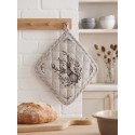 Clayre & Eef Topflappen 20x20 cm Beige Baumwolle Hirsch