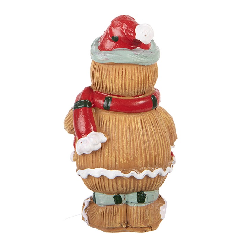 Clayre & Eef Weihnachtsdekorationsfigur Pfefferkuchenmann 5x4x9 cm Braun Kunststoff