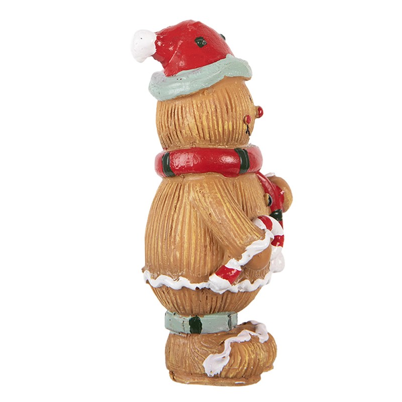 Clayre & Eef Weihnachtsdekorationsfigur Pfefferkuchenmann 5x4x9 cm Braun Kunststoff