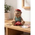 Clayre & Eef Tirelire Ours 15x13x19 cm Marron Plastique