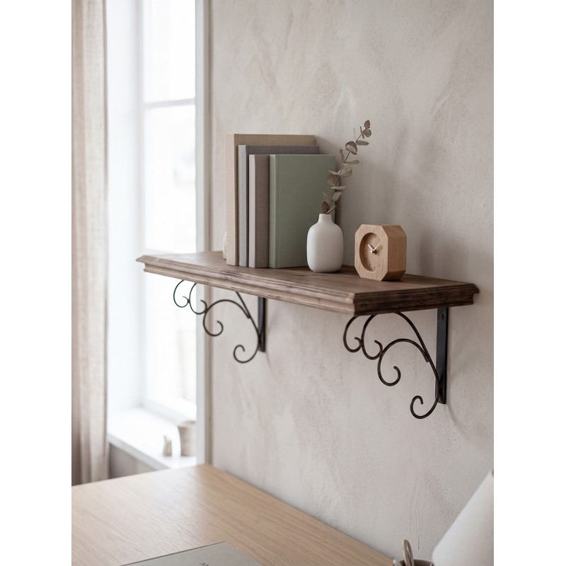 Clayre & Eef Wall shelf 105x35x35 cm Brown Wood