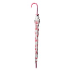 Clayre & Eef Ombrello per bambini Ø 88x71 cm Rosa Bianco Plastica