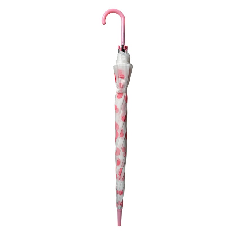 Clayre & Eef Kinderparaplu Ø 88x71 cm Roze Wit Kunststof