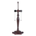 Lumilamp Pied de lampe lampe de table Tiffany Ø 23x62 cm Marron Plastique
