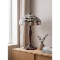 Lumilamp Pied de lampe lampe de table Tiffany Ø 23x62 cm Marron Plastique