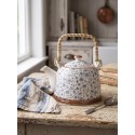 Clayre & Eef Theepot met Filter 700 ml Blauw Keramiek Bloemen