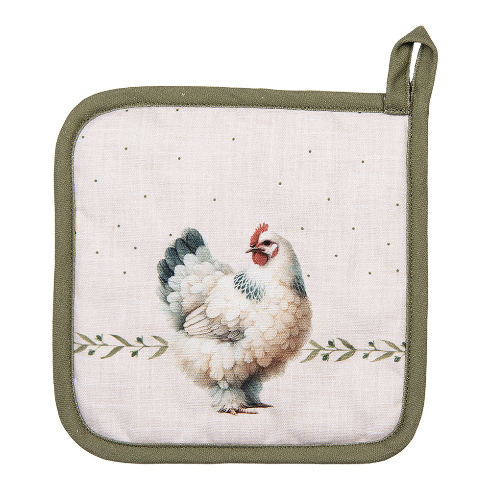 Clayre & Eef Pannenlap 20x20 cm Beige Katoen afbeelding