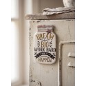 Clayre & Eef Magnet 5x1x8 cm Weiß Metall