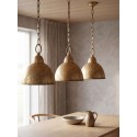 Clayre & Eef Lampe à suspension Ø 20x22 cm Couleur or Métal