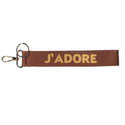 Clayre & Eef Sleutelhanger 20 cm Bruin Synthetisch