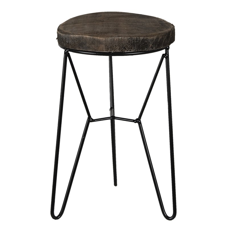 Clayre & Eef Plantentafeltje 22 cm Bruin Hout