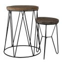 Clayre & Eef Plantentafeltje 22 cm Bruin Hout