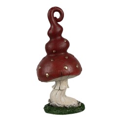 Clayre & Eef Decorazione Fungo 17 cm Rosso Poliresina