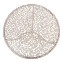 Clayre & Eef Bistroset Bistrotafel Bistrostoel 3-delig Ø 60x74 / 50x40x92 cm Wit Metaal