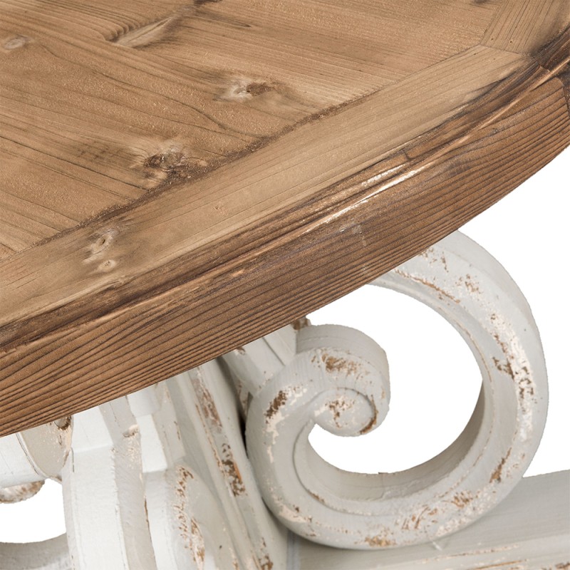 Clayre & Eef Tavolo da pranzo Ø 120x85 cm Marrone Legno