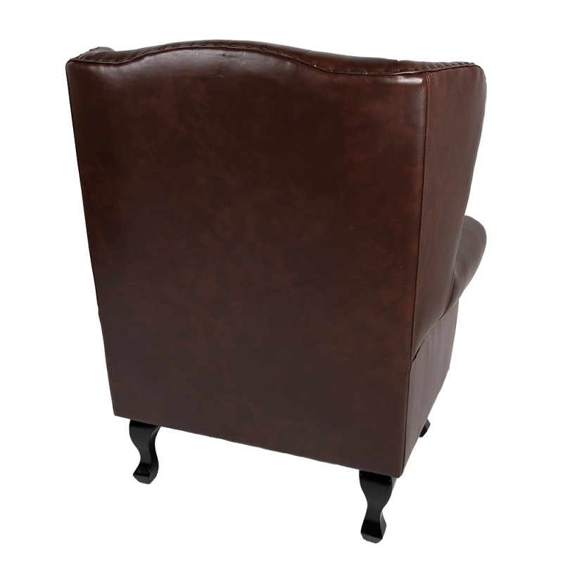 Clayre & Eef Fauteuil 82x74x102 cm Bruin Kunstleer