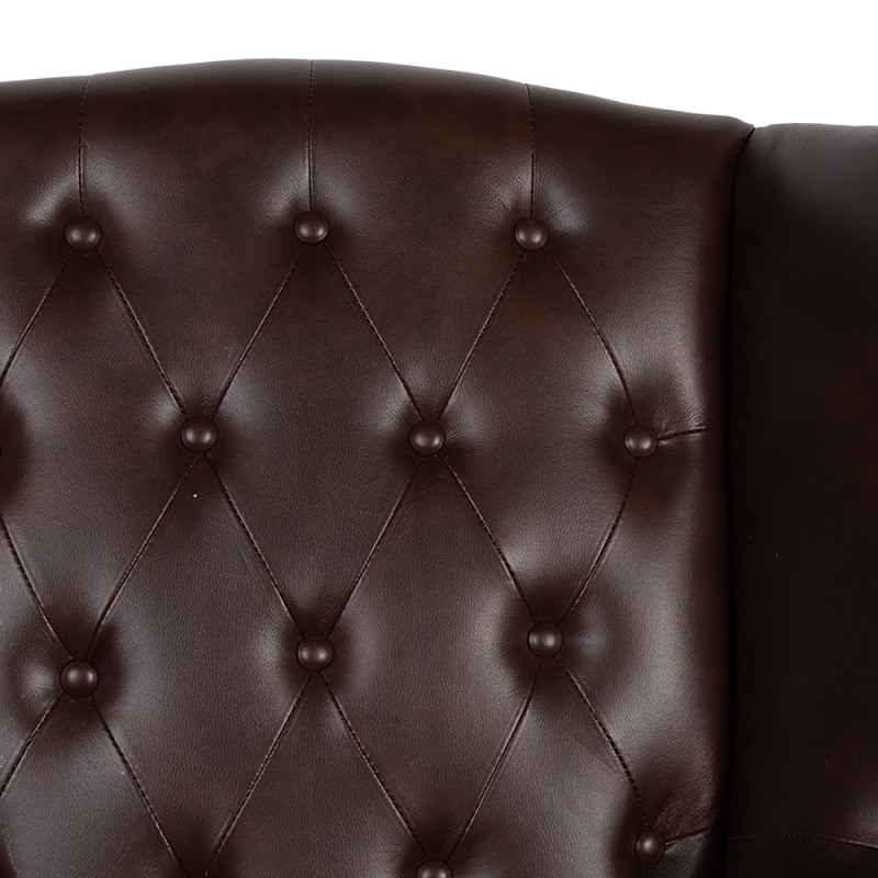 Clayre & Eef Fauteuil 82x74x102 cm Bruin Kunstleer