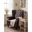 Clayre & Eef Fauteuil 82x74x102 cm Bruin Kunstleer