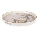 Clayre & Eef Tray Ø 46x4 cm Beige Plastic