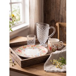 Clayre & Eef Assiette de petit d‚jeuner Ø 20 cm Blanc Porcelaine